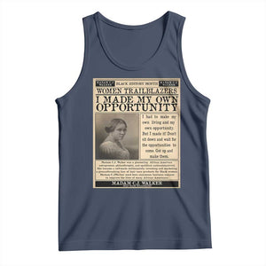 Madam C.J. Walker Tank Top I Made My Own Opportunity TS12 Navy Print Your Wear
