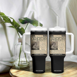 Madam C.J. Walker Tumbler With Handle I Made My Own Opportunity TS12 Print Your Wear