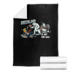 Greenland Not For Sale Throw Blanket Political Humor Gift TS12 Black Print Your Wear