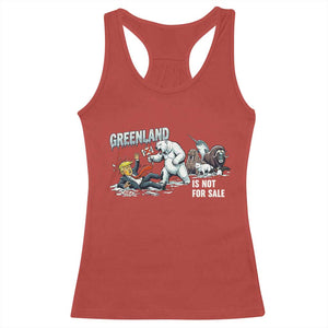 Greenland Not For Sale Racerback Tank Top Political Humor Gift TS12 Red Print Your Wear