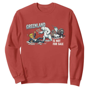 Greenland Not For Sale Sweatshirt Political Humor Gift TS12 Red Print Your Wear