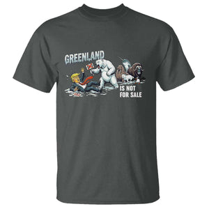 Greenland Not For Sale T Shirt Political Humor Gift TS12 Dark Heather Print Your Wear
