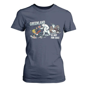 Greenland Not For Sale T Shirt For Women Political Humor Gift TS12 Navy Print Your Wear