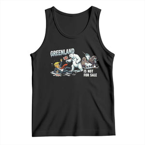 Greenland Not For Sale Tank Top Political Humor Gift TS12 Black Print Your Wear