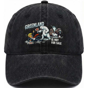 Greenland Not For Sale Washed Cotton Baseball Cap Political Humor Gift TS12 Print Your Wear