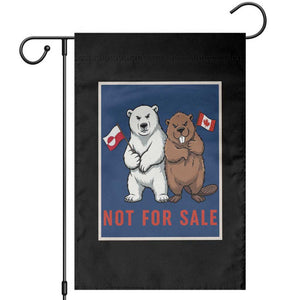 Funny Polar Bear And Beaver Political Protest Garden Flag Not For Sale TS12 Black Print Your Wear