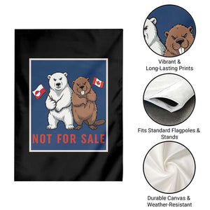 Funny Polar Bear And Beaver Political Protest Garden Flag Not For Sale TS12 Print Your Wear