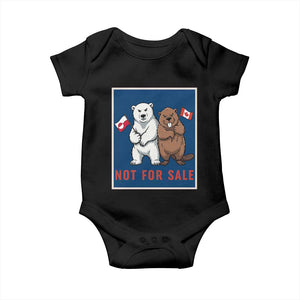 Funny Polar Bear And Beaver Political Protest Baby Onesie Not For Sale TS12 Black Print Your Wear
