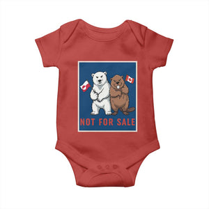 Funny Polar Bear And Beaver Political Protest Baby Onesie Not For Sale TS12 Red Print Your Wear