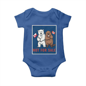 Funny Polar Bear And Beaver Political Protest Baby Onesie Not For Sale TS12 Royal Blue Print Your Wear