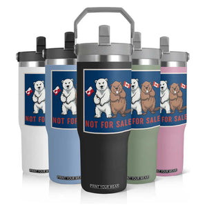 Funny Polar Bear And Beaver Political Protest Flip Straw Tumbler Not For Sale TS12 Print Your Wear