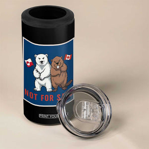 Funny Polar Bear And Beaver Political Protest 4 in 1 Can Cooler Tumbler Not For Sale TS12 Print Your Wear