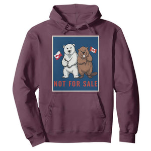 Funny Polar Bear And Beaver Political Protest Hoodie Not For Sale TS12 Maroon Print Your Wear