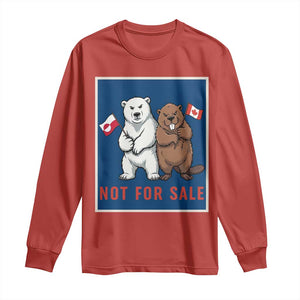 Funny Polar Bear And Beaver Political Protest Long Sleeve Shirt Not For Sale TS12 Red Print Your Wear
