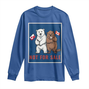 Funny Polar Bear And Beaver Political Protest Long Sleeve Shirt Not For Sale TS12 Royal Blue Print Your Wear