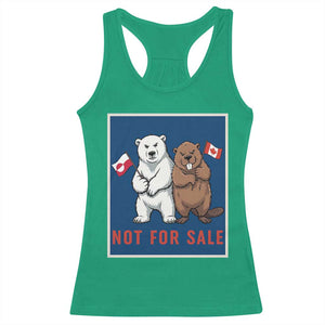 Funny Polar Bear And Beaver Political Protest Racerback Tank Top Not For Sale TS12 Irish Green Print Your Wear