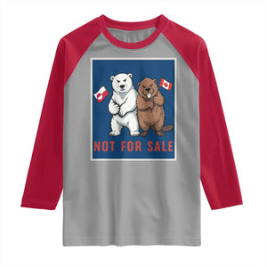 Funny Polar Bear And Beaver Political Protest Raglan Shirt Not For Sale TS12 Sport Gray Red Print Your Wear
