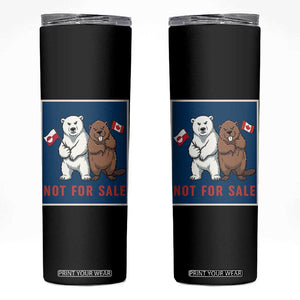 Funny Polar Bear And Beaver Political Protest Skinny Tumbler Not For Sale TS12 Black Print Your Wear