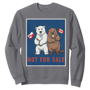 Funny Polar Bear And Beaver Political Protest Sweatshirt Not For Sale TS12 Charcoal Print Your Wear