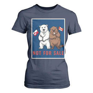 Funny Polar Bear And Beaver Political Protest T Shirt For Women Not For Sale TS12 Navy Print Your Wear