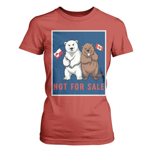 Funny Polar Bear And Beaver Political Protest T Shirt For Women Not For Sale TS12 Red Print Your Wear