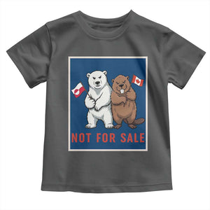 Funny Polar Bear And Beaver Political Protest Toddler T Shirt Not For Sale TS12 Dark Heather Print Your Wear
