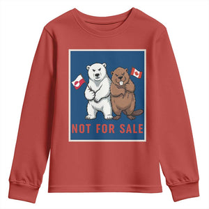 Funny Polar Bear And Beaver Political Protest Youth Sweatshirt Not For Sale TS12 Red Print Your Wear