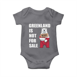Greenland Not For Sale Baby Onesie Anti Authoritarian Political Gag Gift TS12 Charcoal Print Your Wear