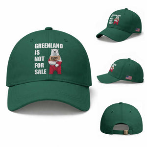 Greenland Not For Sale Baseball Cap Anti Authoritarian Political Gag Gift TS12 Baseball Cap Universal Fit Irish Green Print Your Wear