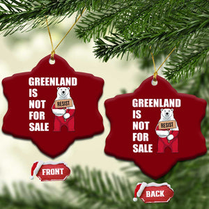 Greenland Not For Sale Ceramic Ornament Anti Authoritarian Political Gag Gift TS12 Print Your Wear