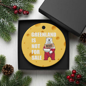 Greenland Not For Sale Ceramic Ornament Anti Authoritarian Political Gag Gift TS12 1pc Yellow Cheese Print Your Wear