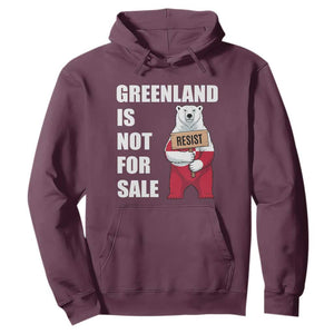 Greenland Not For Sale Hoodie Anti Authoritarian Political Gag Gift TS12 Maroon Print Your Wear