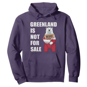 Greenland Not For Sale Hoodie Anti Authoritarian Political Gag Gift TS12 Purple Print Your Wear