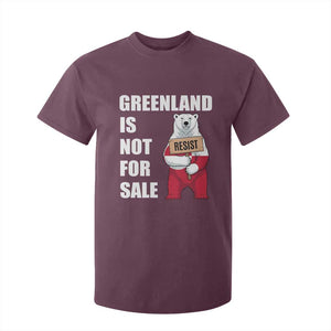 Greenland Not For Sale T Shirt For Kid Anti Authoritarian Political Gag Gift TS12 Maroon Print Your Wear