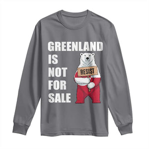 Greenland Not For Sale Long Sleeve Shirt Anti Authoritarian Political Gag Gift TS12 Charcoal Print Your Wear