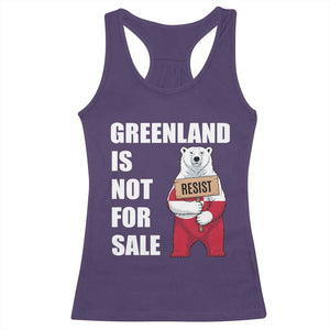 Greenland Not For Sale Racerback Tank Top Anti Authoritarian Political Gag Gift TS12 Purple Print Your Wear
