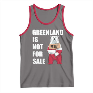Greenland Not For Sale Tank Top Anti Authoritarian Political Gag Gift TS12 Deep Heather Red Print Your Wear