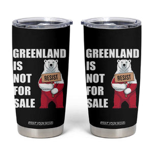 Greenland Not For Sale Tumbler Cup Anti Authoritarian Political Gag Gift TS12 Black Print Your Wear