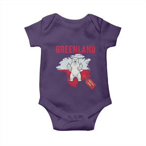 Greenland Is Not For Sale Baby Onesie Support Greenlander Gift TS12 Purple Print Your Wear