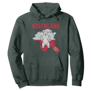 Greenland Is Not For Sale Hoodie Support Greenlander Gift TS12 Dark Forest Green Print Your Wear
