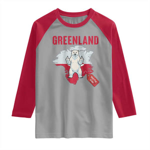 Greenland Is Not For Sale Raglan Shirt Support Greenlander Gift TS12 Sport Gray Red Print Your Wear