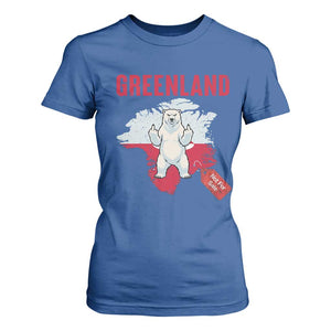 Greenland Is Not For Sale T Shirt For Women Support Greenlander Gift TS12 Royal Blue Print Your Wear