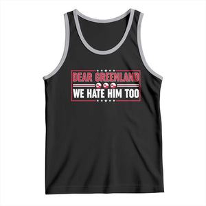 Dear Greenland We Hate Him Too Tank Top Stand With Greenlanders TS12 Black Athletic Heather Print Your Wear