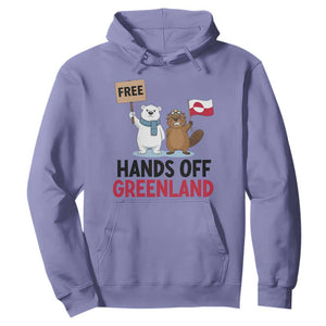 Funny Polar Bear Political Protest Hoodie Hands Off Greenland TS12 Violet Print Your Wear