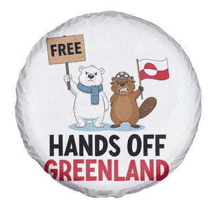 Funny Polar Bear Political Protest Spare Tire Cover Hands Off Greenland TS12 Print Your Wear