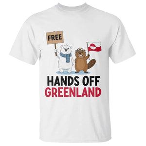 Funny Polar Bear Political Protest T Shirt Hands Off Greenland TS12 White Print Your Wear