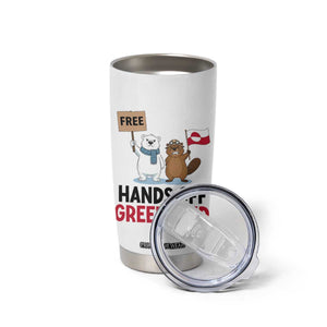Funny Polar Bear Political Protest Tumbler Cup Hands Off Greenland TS12 Print Your Wear