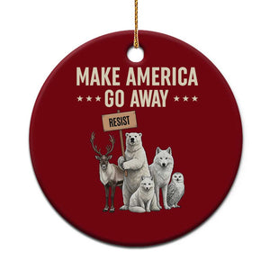 Make America Go Away Ceramic Ornament Greenland Support Gift TS12 1pc Red Print Your Wear