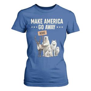 Make America Go Away T Shirt For Women Greenland Support Gift TS12 Royal Blue Print Your Wear