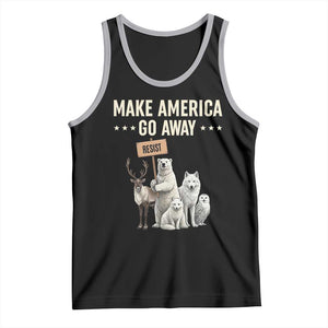 Make America Go Away Tank Top Greenland Support Gift TS12 Black Athletic Heather Print Your Wear